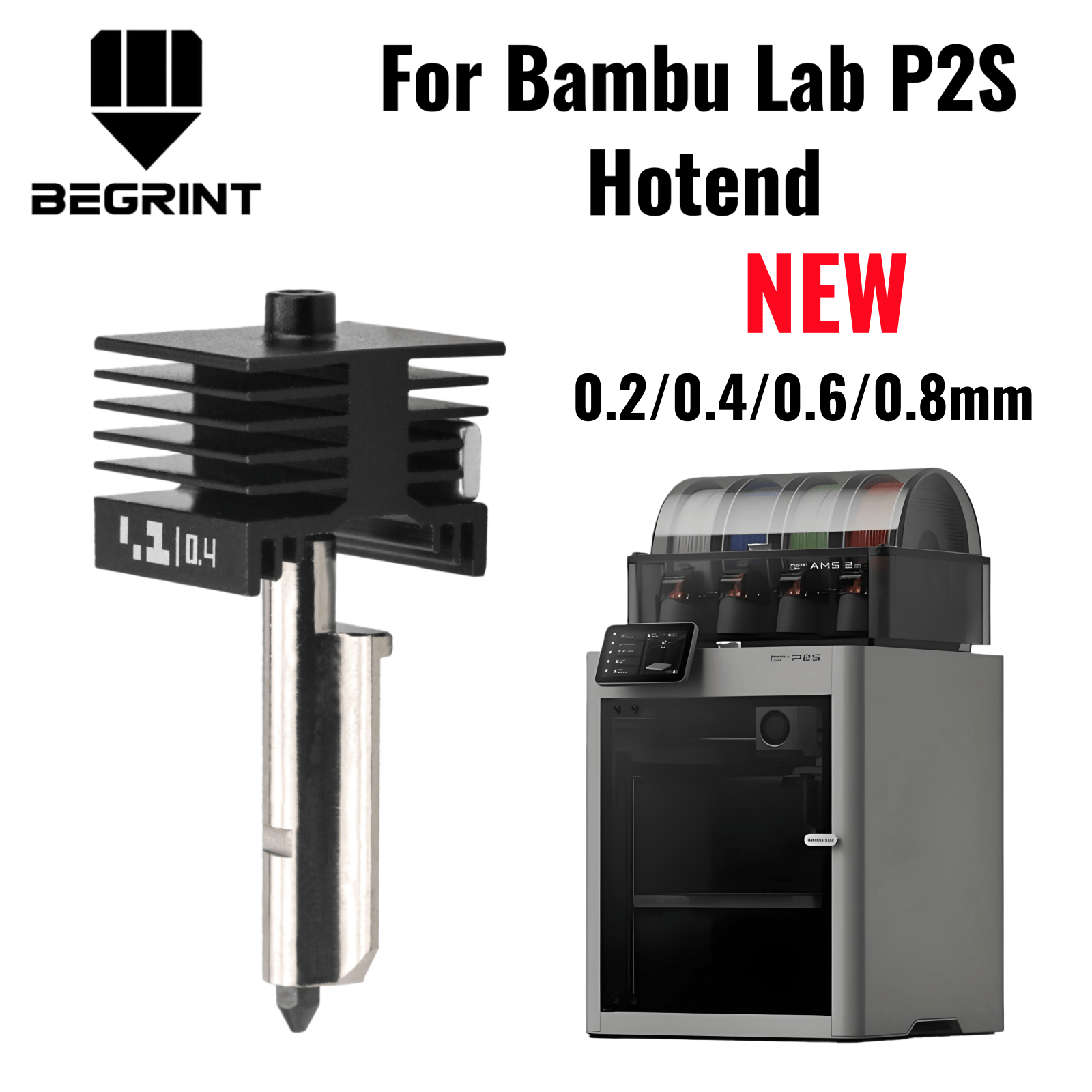 3D Printing Nozzle - Bambu Lab P2S X2D 업그레이드형 핫엔드,