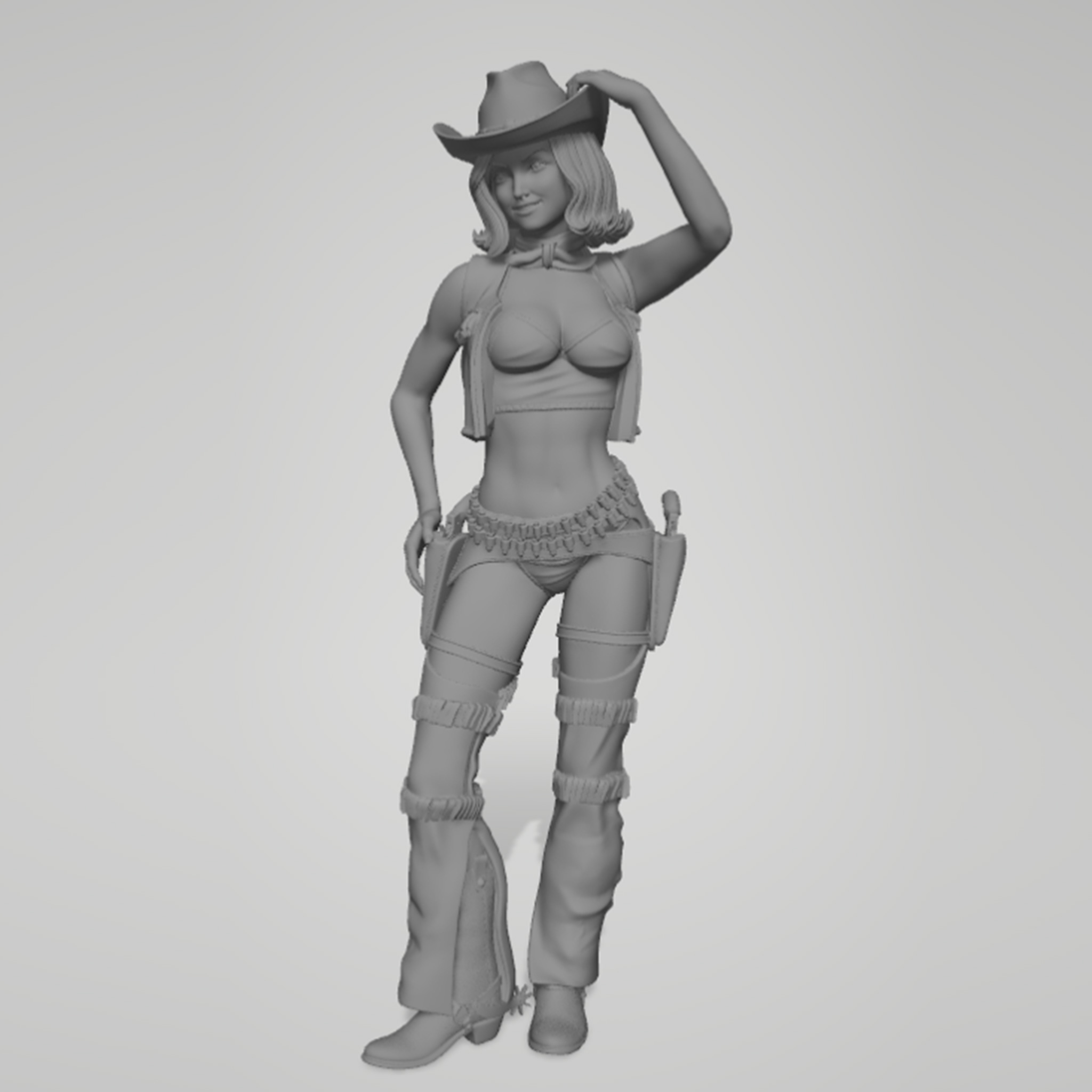 1/24 1/18 1/12 카우보이 소녀 조립식 3D  - 3D Printing Quality 리뷰 및 가격