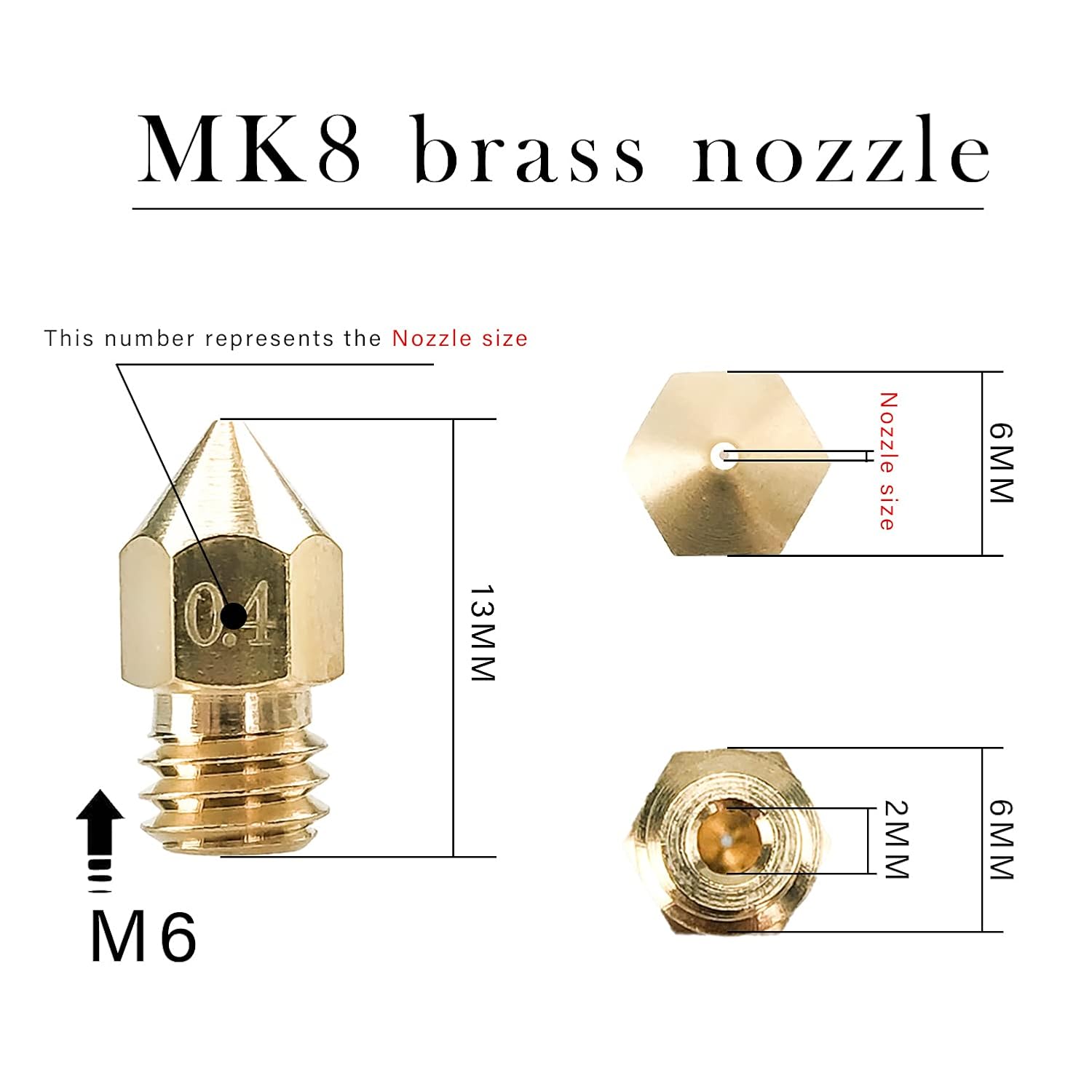CREALITY 20개 MK8 황동 노즐 0.2/0.4 - 3D Printing Nozzle 리뷰 및 가격