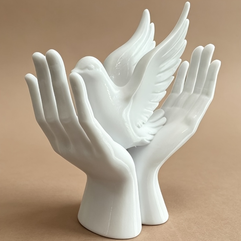 비둘기 디자인의 1피스 평화의 손 조각상, 3D 프린팅 - 3D Printing Drawing 리뷰 및 가격