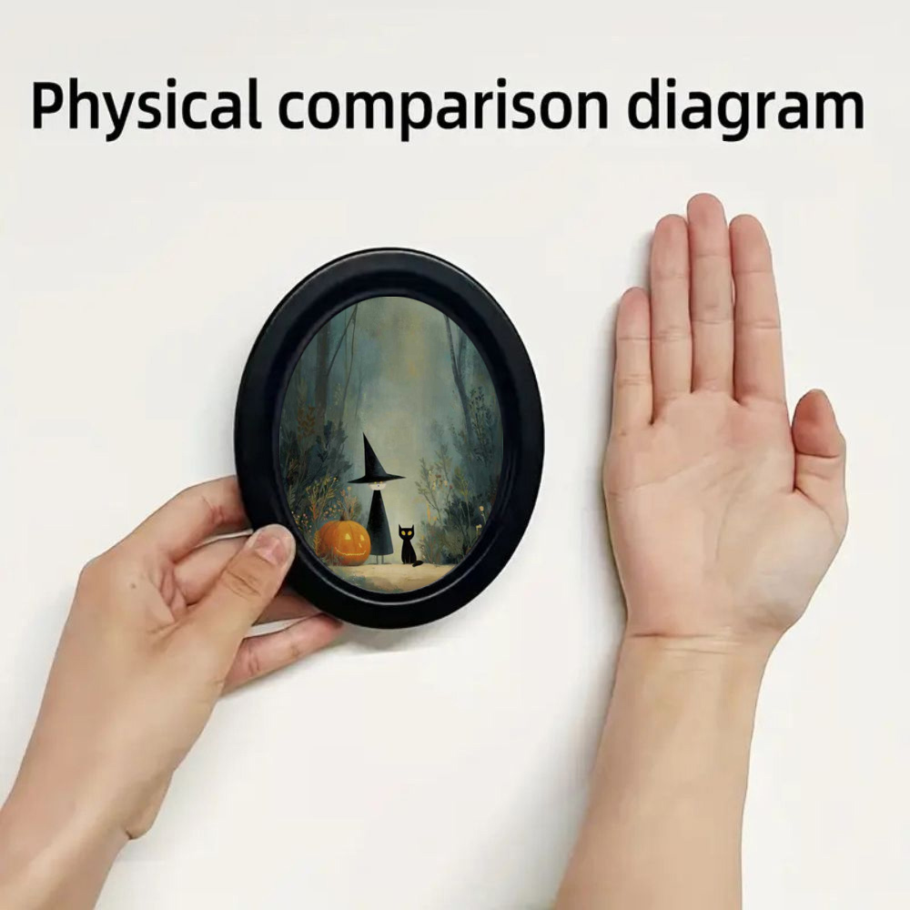 3D 빈티지 할로윈 마녀와 숲 속의 검은 고양이 벽화  - 3D Printing Drawing 리뷰 및 가격