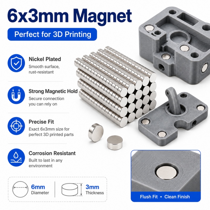 3D 인쇄 도구 키트 6x3mm 강력한 원형 자석 N3 - 3D Printing Process 리뷰 및 가격