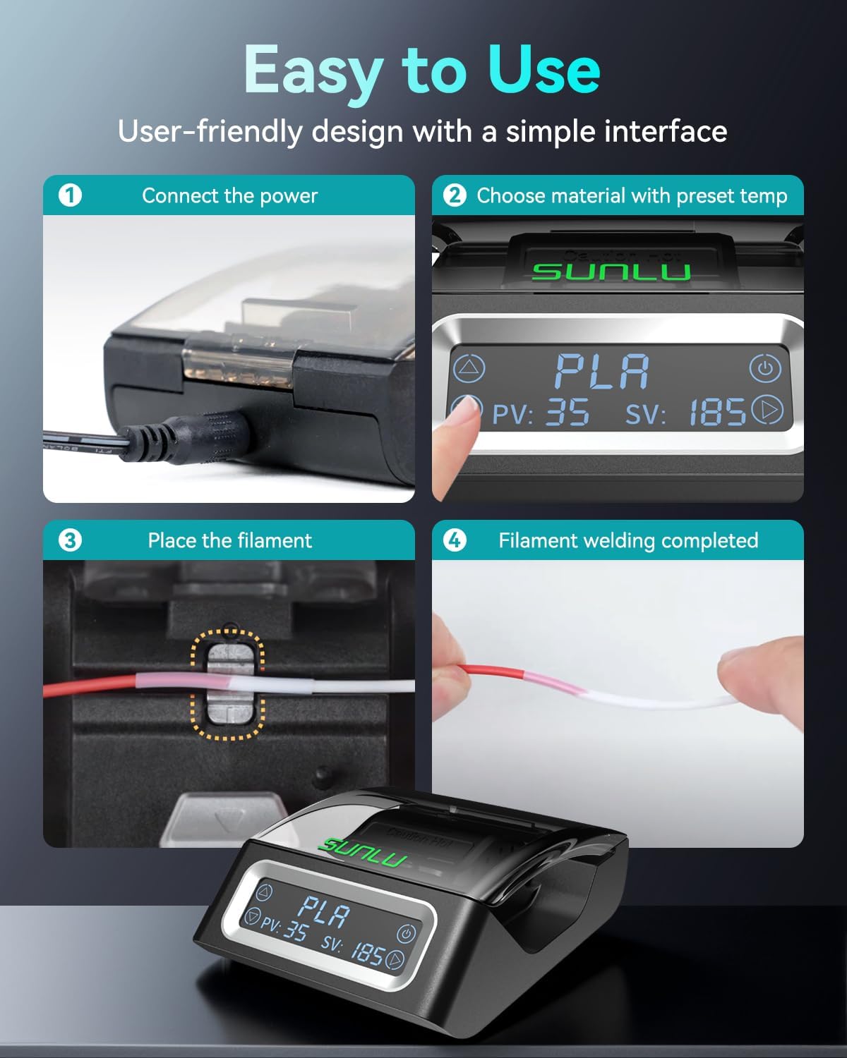 SUNLU FC01 필라멘트 커넥터 고속 가열 3D 프 - 3D Printing Waste 리뷰 및 가격