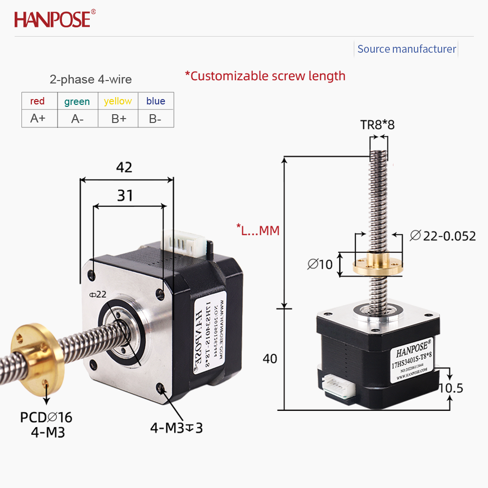 NEMA17 출력 나사 스테퍼 모터 17HS3401S- - Lead Screw Stepper 리뷰 및 가격
