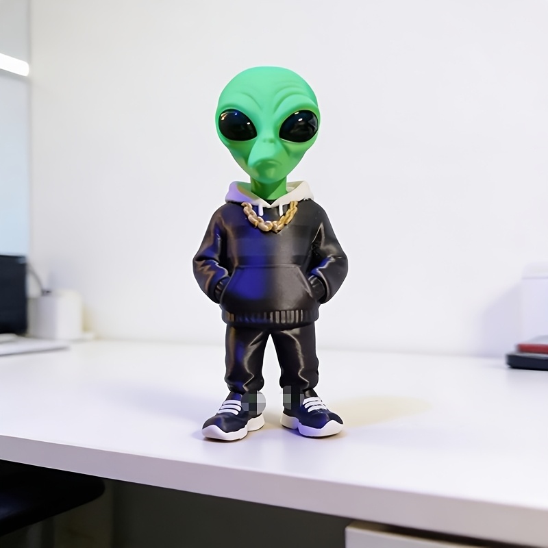 1개의 포켓 디자인의 녹색 외계인 피규어, 3D 프린팅 - 3D Printing Drawing 리뷰 및 가격
